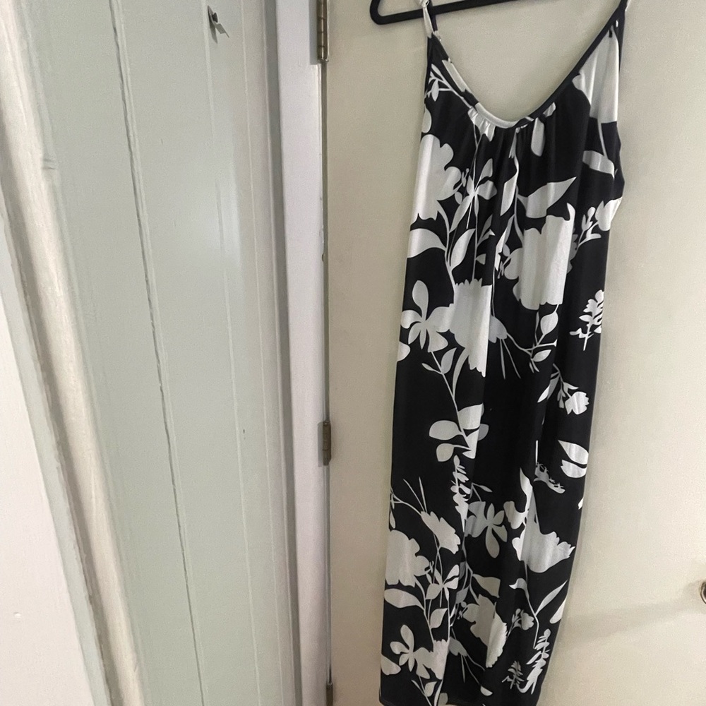 Black and White Floral Jumpsuit